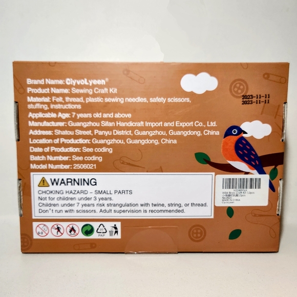 NEW CiyvoLyeen Wild Birds Sewing Craft Kit Animal Sewing Kit for Boys and Girls - Picture 8 of 10